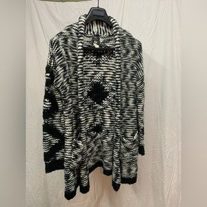 Billabong Aztec patterned long cardigan, size large